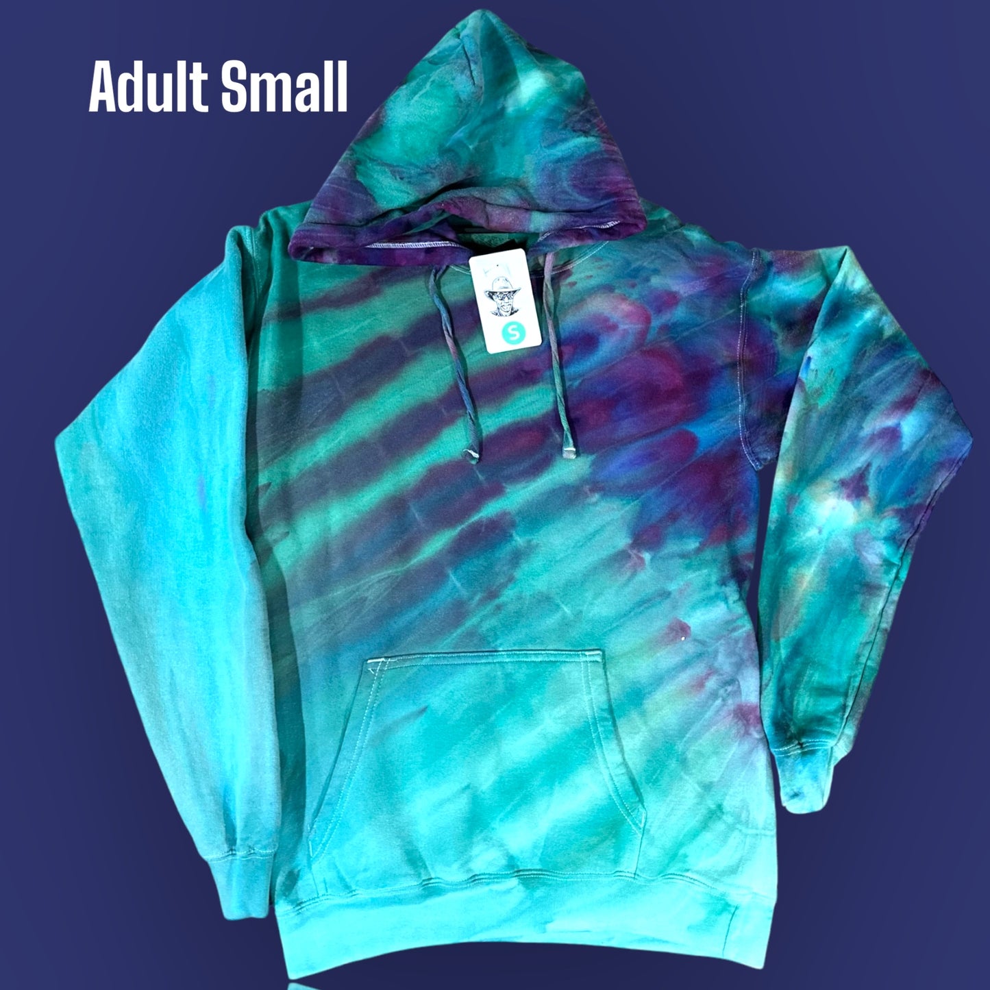 Adult Unisex Ice Dyed Hoodie- Size Small