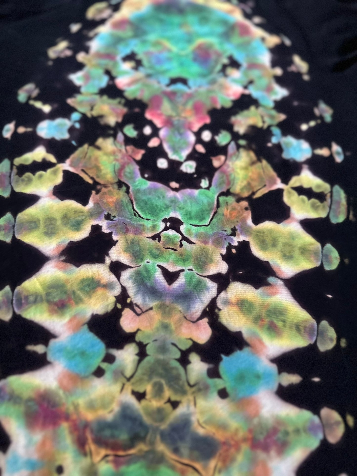 Adult Medium - Handcrafted Reverse Liquid Dyed Psychedelic Design