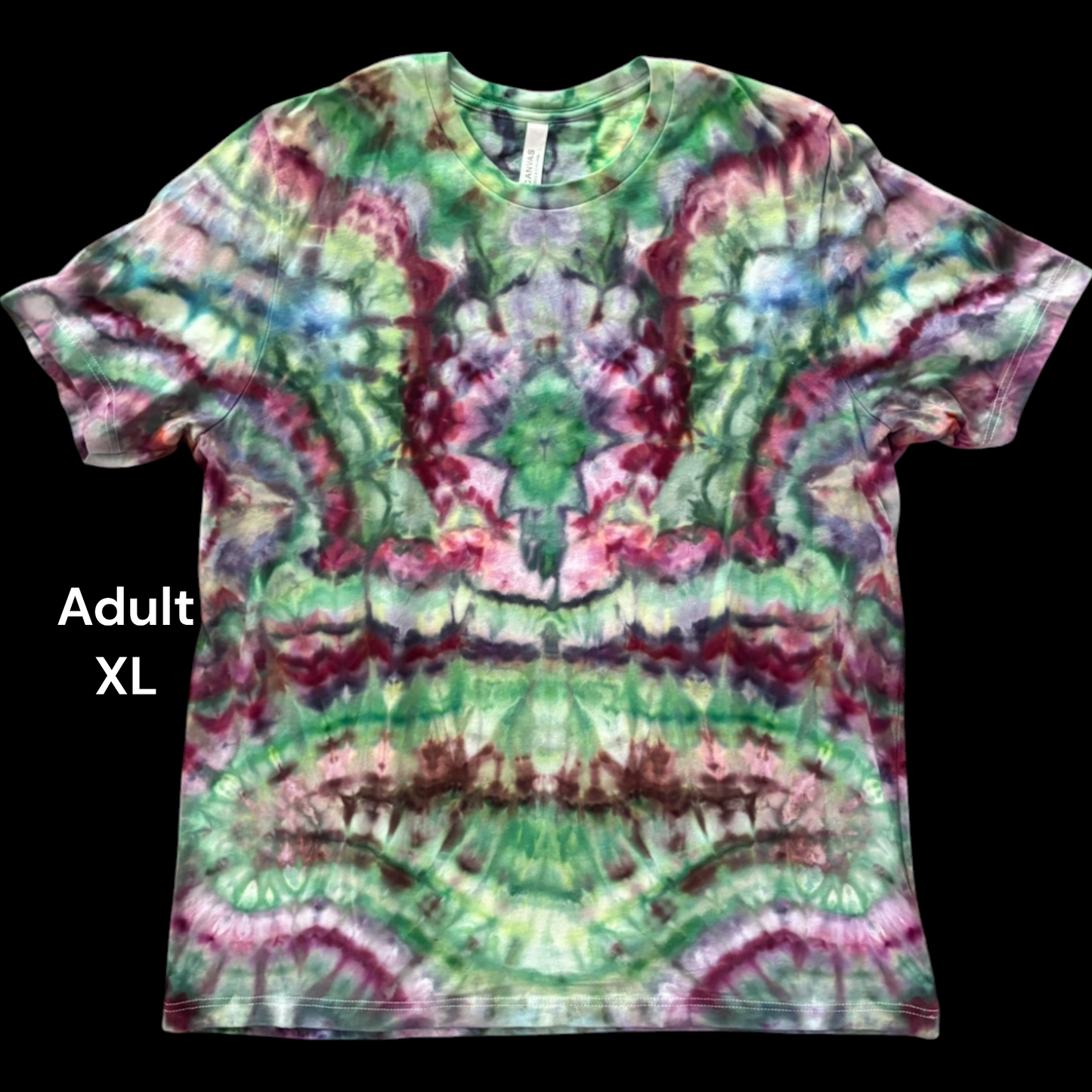 Adult XL- Handcrafted Ice-Dyed T-Shirt