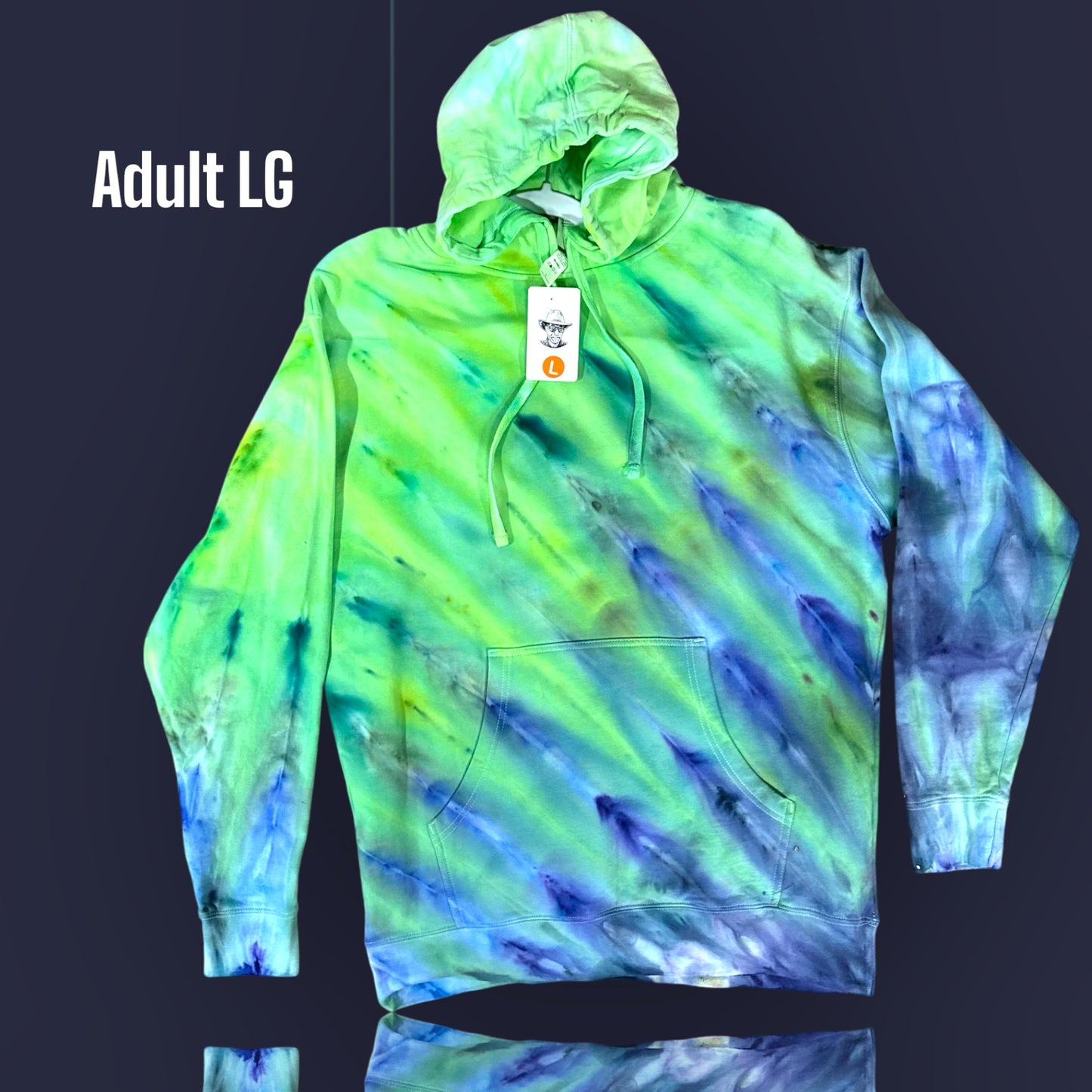Adult Unisex Ice Dyed Hoodie-LG