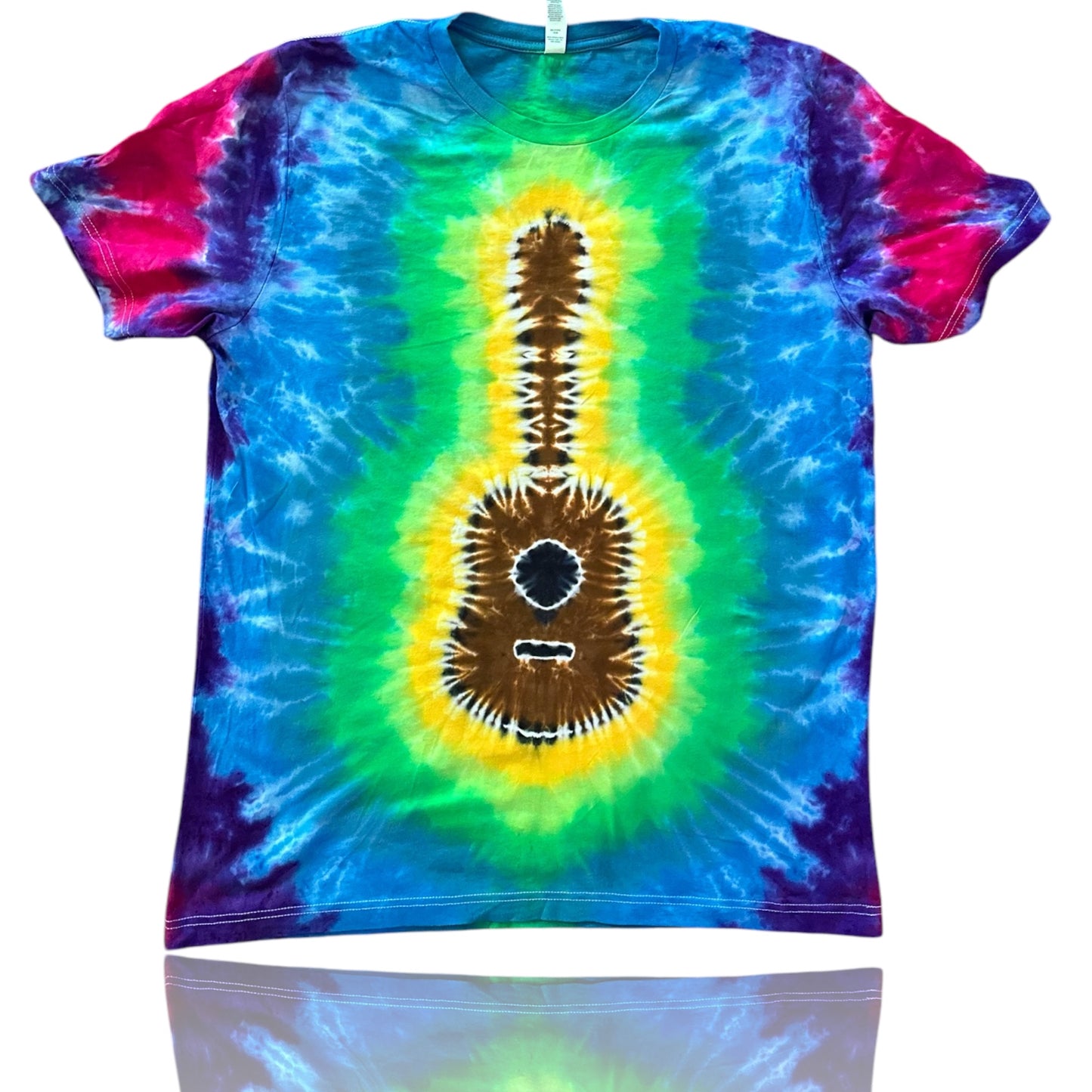 Adult Large- Handcrafted Liquid Dyed Guitar T-Shirt