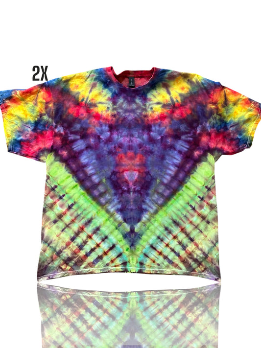 Adult 2Xl- Handcrafted Ice-Dyed T-Shirt