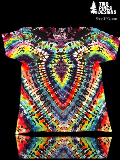 Adult XL  - Handcrafted Reverse Ice Dyed Psychedelic Design