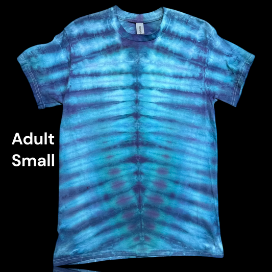 Adult Small-Handcrafted Ice-Dyed T-Shirt