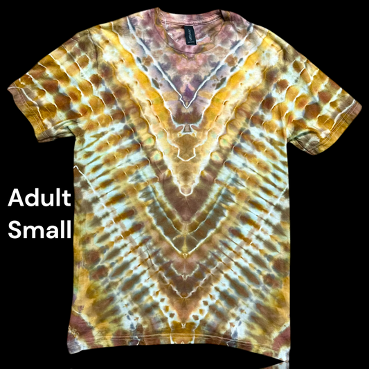 Adult Small-Handcrafted Ice-Dyed T-Shirt