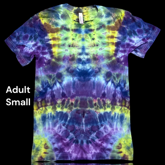 Adult Small-Handcrafted Ice-Dyed T-Shirt