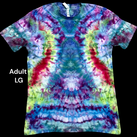 Adult Large- Handcrafted Ice-Dyed T-Shirt