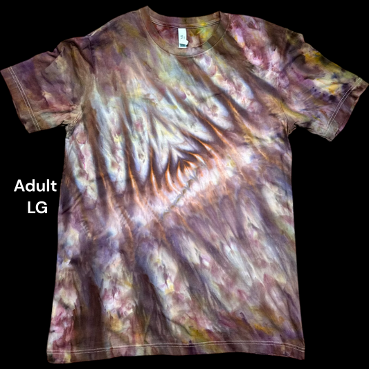 Adult Large- Handcrafted Ice-Dyed T-Shirt