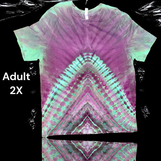Adult 2Xl- Handcrafted Ice-Dyed T-Shirt