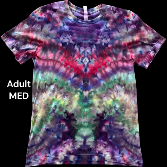 Adult Medium-Handcrafted Ice-Dyed T-Shirt