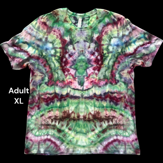 Adult XL- Handcrafted Ice-Dyed T-Shirt