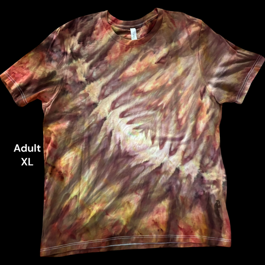 Adult XL- Handcrafted Ice-Dyed T-Shirt