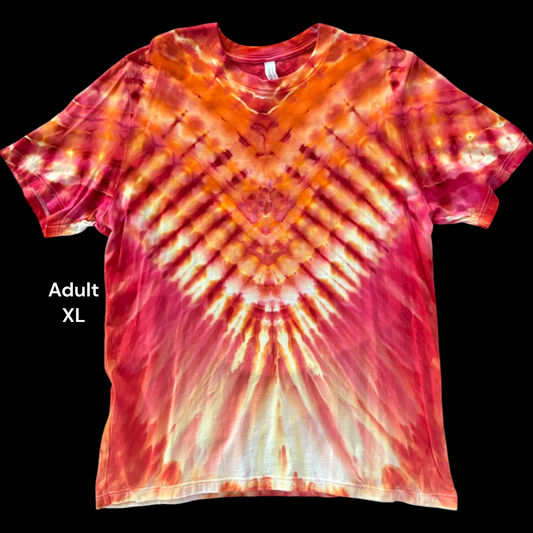 Adult XL- Handcrafted Ice-Dyed T-Shirt