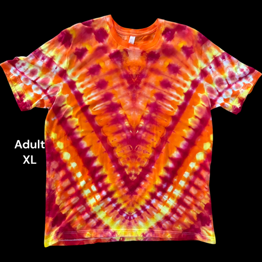 Adult XL- Handcrafted Ice-Dyed T-Shirt