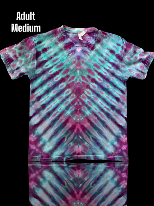 Adult Medium-Handcrafted Ice-Dyed T-Shirt