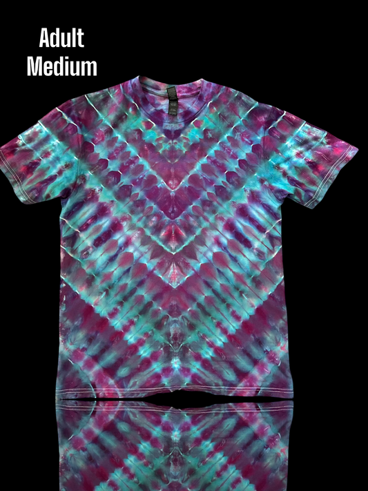 Adult Medium-Handcrafted Ice-Dyed T-Shirt